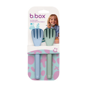 b.box Vidlička a lžička – 2 sety, modrá/zelená