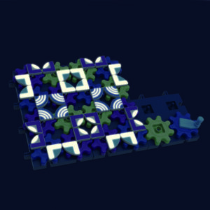 Glowing PatternGears při hře ve tmě