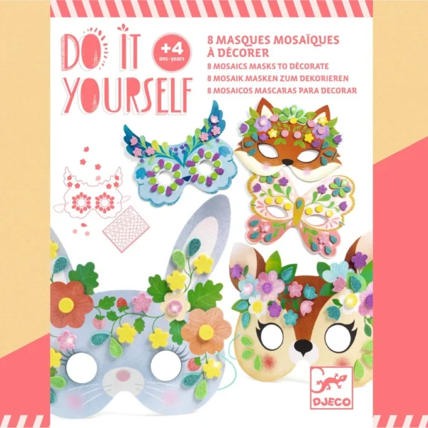 DJ07936 djeco diy kreativni sada masky lesni zviraty 3