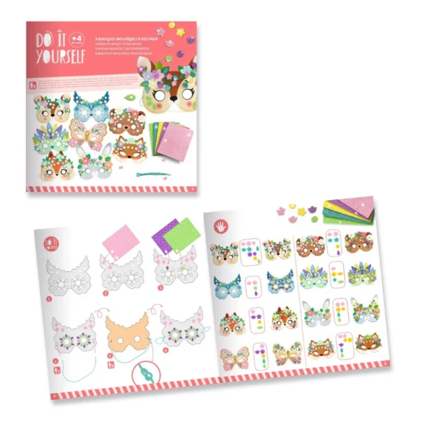 DJ07936 djeco diy kreativni sada masky lesni zviraty 5