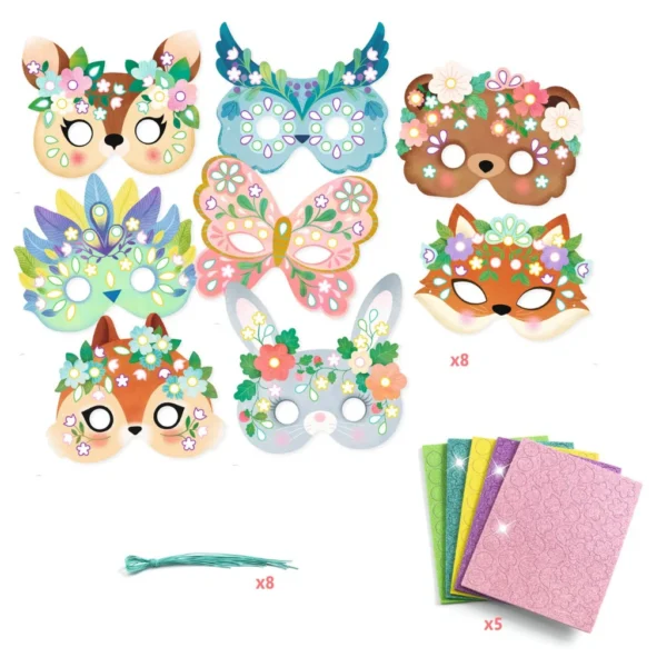 DJ07936 djeco diy kreativni sada masky lesni zviraty 6