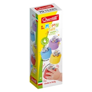 Quercetti Momy Soft Happy Sound měkká chrastítka 4 ks