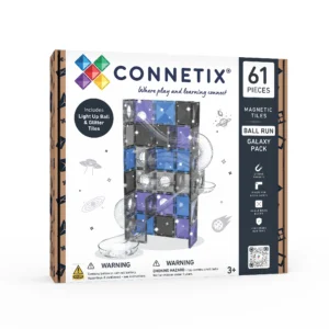 CONNETIX – Ball Run Galaxy Pack, svítící magnetická kuličková dráha 61 ks