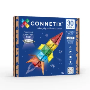 CONNETIX – Light Rocket Pack, svítící magnetická stavebnice 30 ks