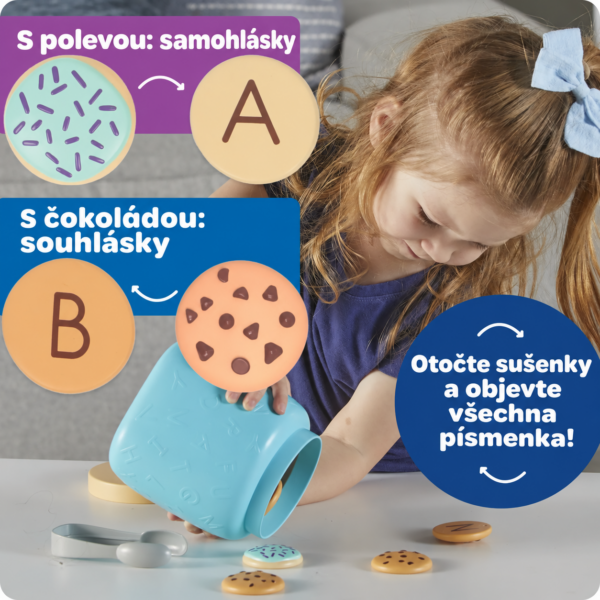 Learning Resources Alphabet Cookie Jar s písmenkovými sušenkami